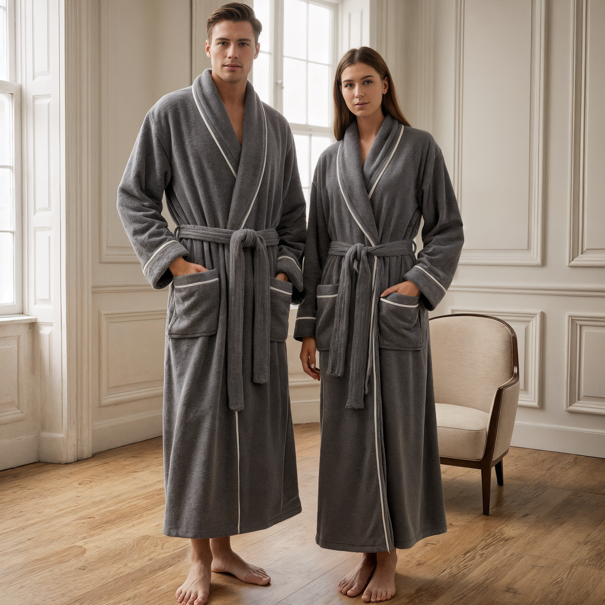 Ultra-Plush Serenity Robe - Deep Grey - Softnss