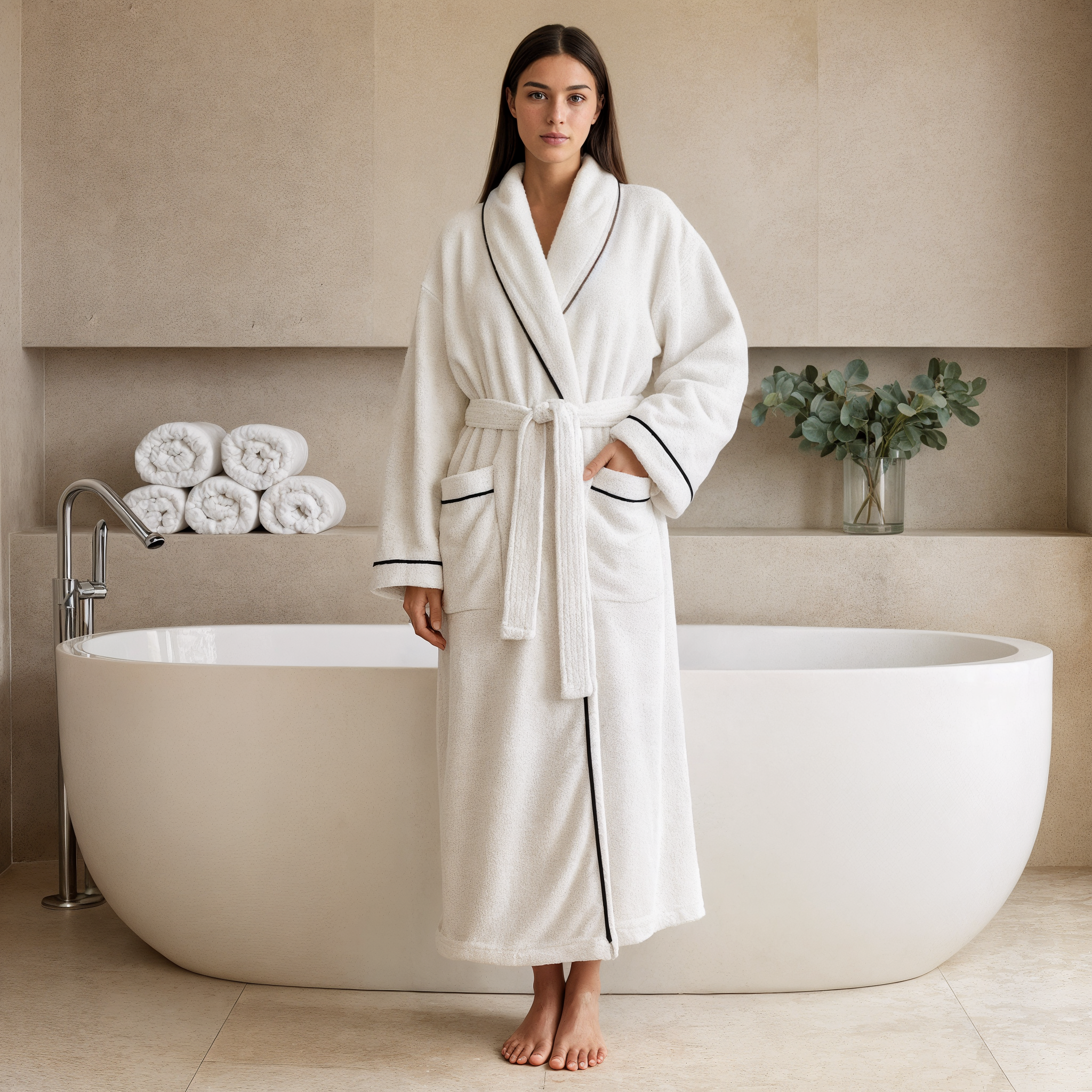 Ultra-Plush Serenity Robe - Pure White - Softnss