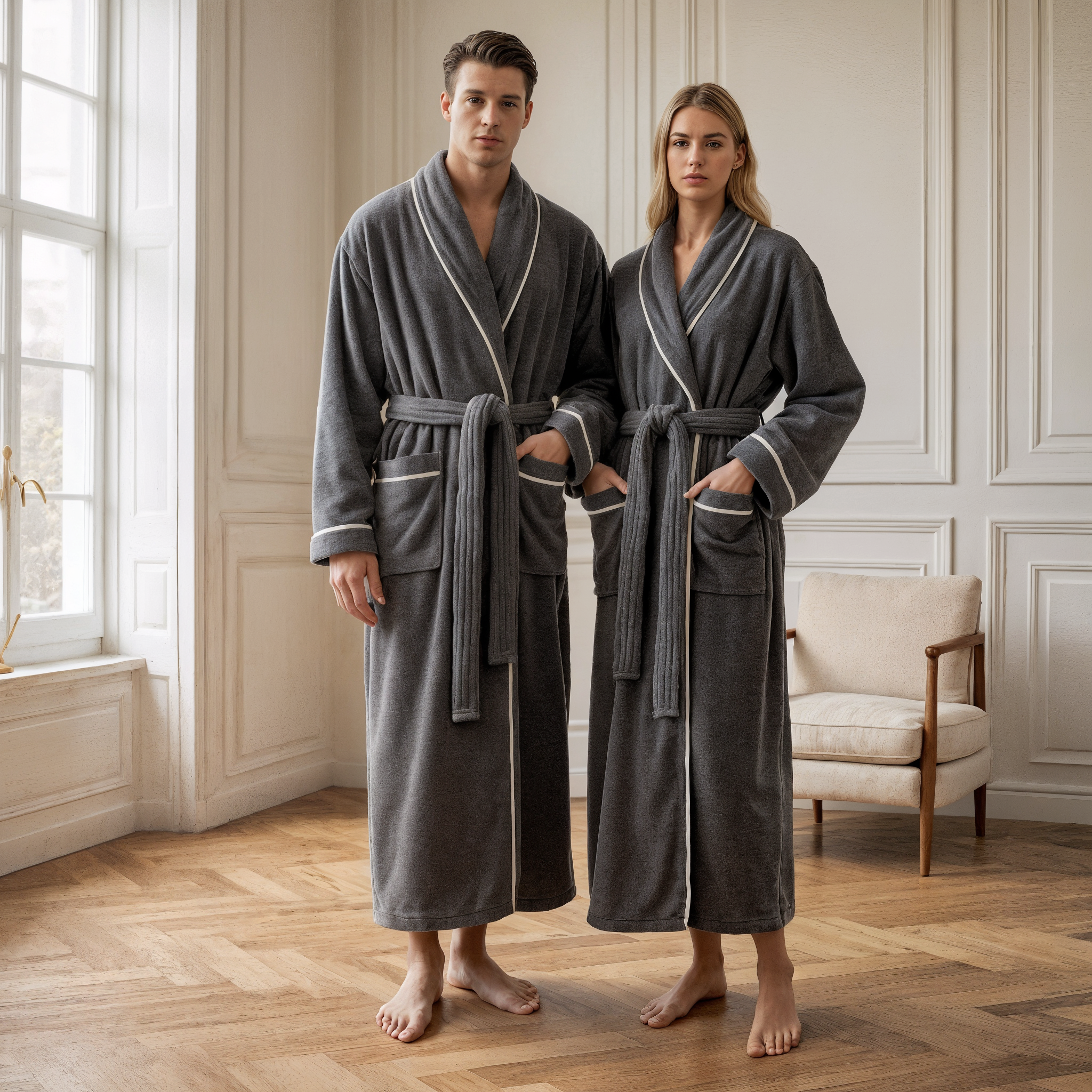 Ultra-Plush Serenity Robe - Deep Grey - Softnss