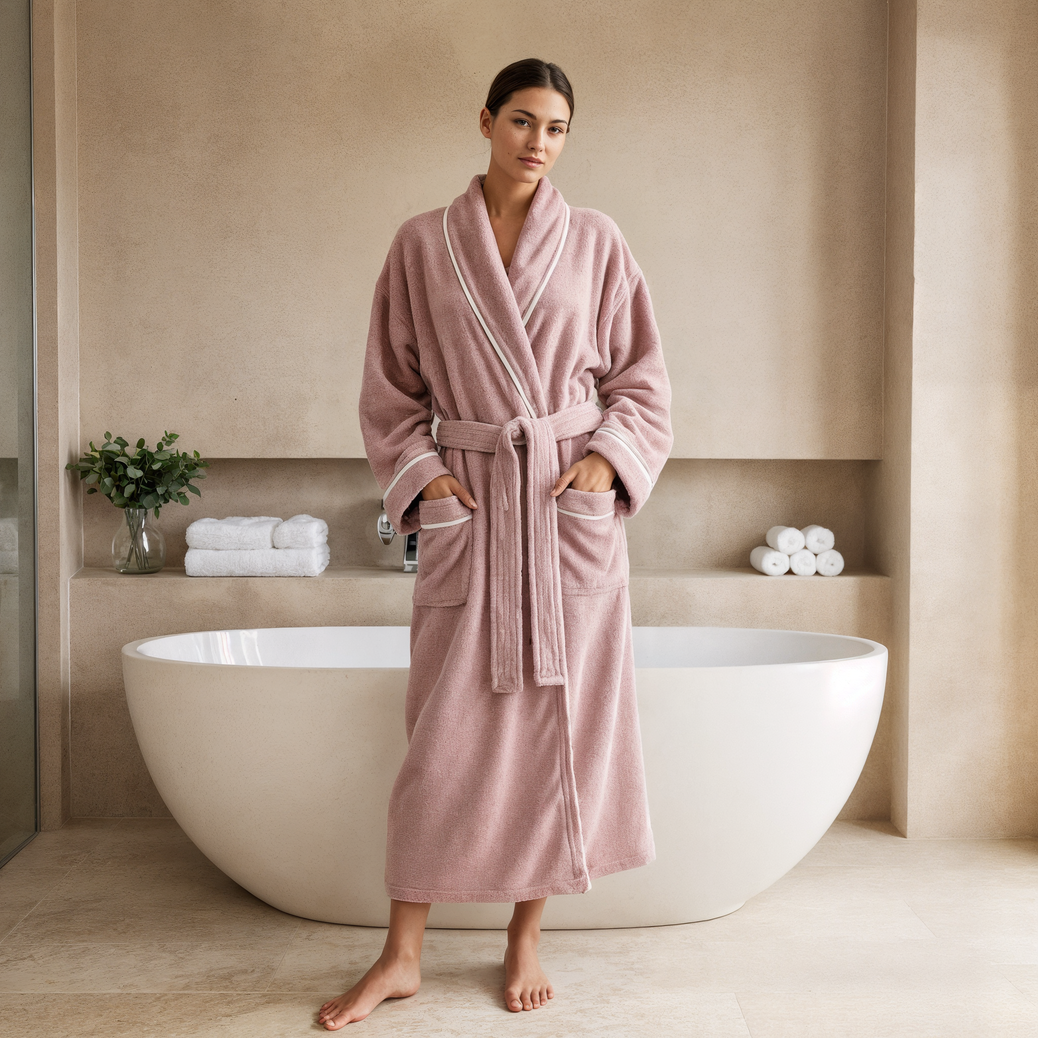 Ultra-Plush Serenity Robe - Rose Pink - Softnss