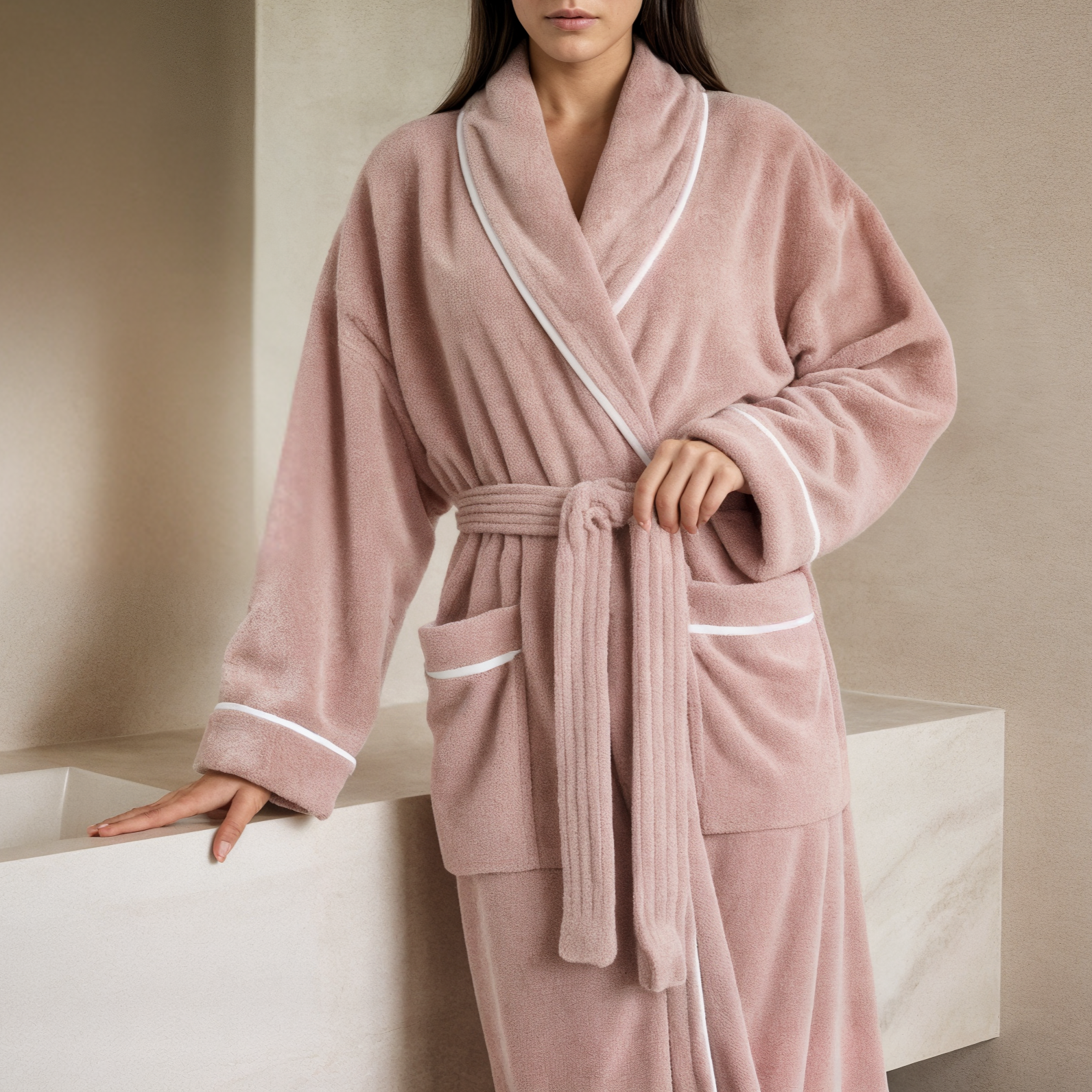 Ultra-Plush Serenity Robe - Rose Pink - Softnss