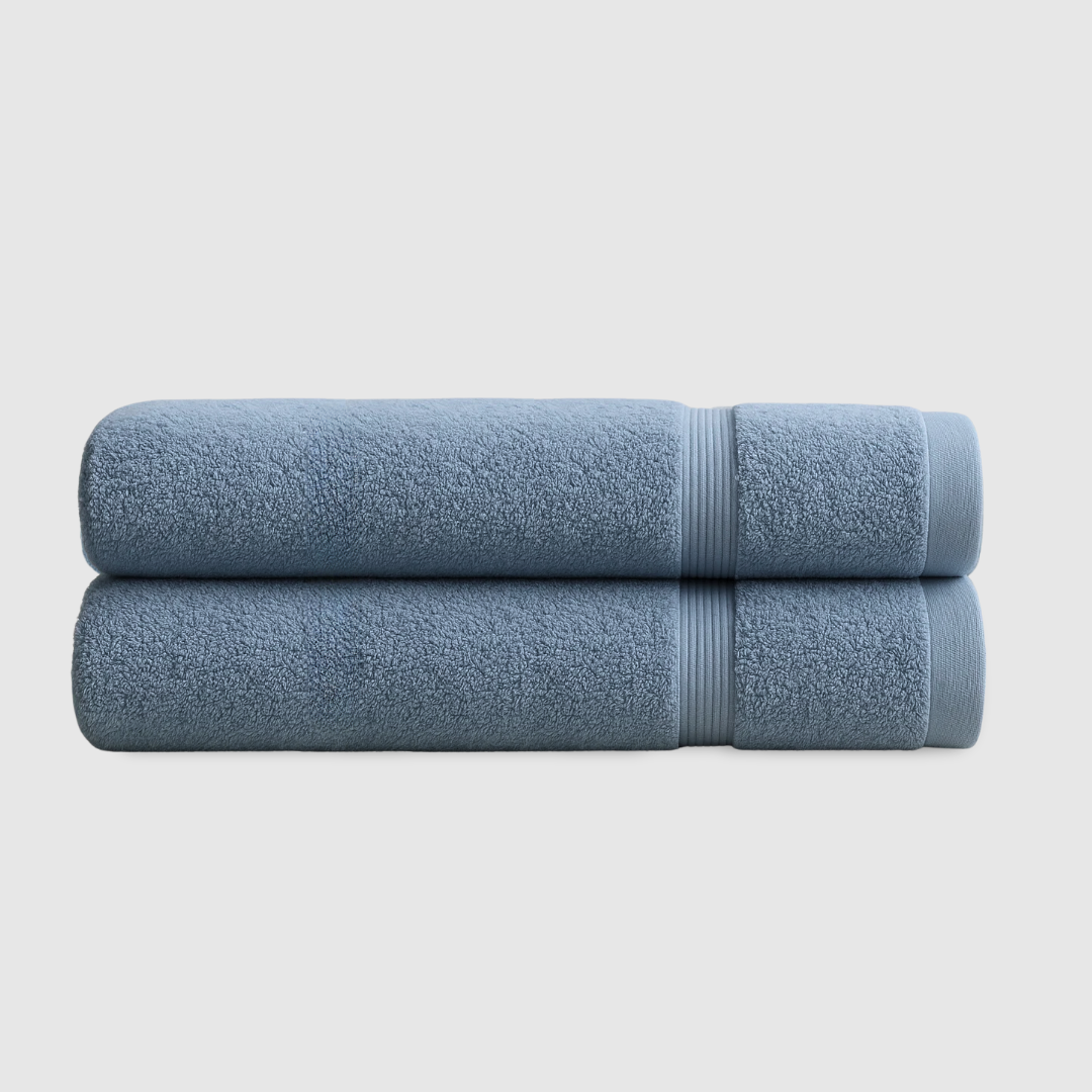 Heavyweight cotton bath towels | 2pcs (55x28in) - Softnss