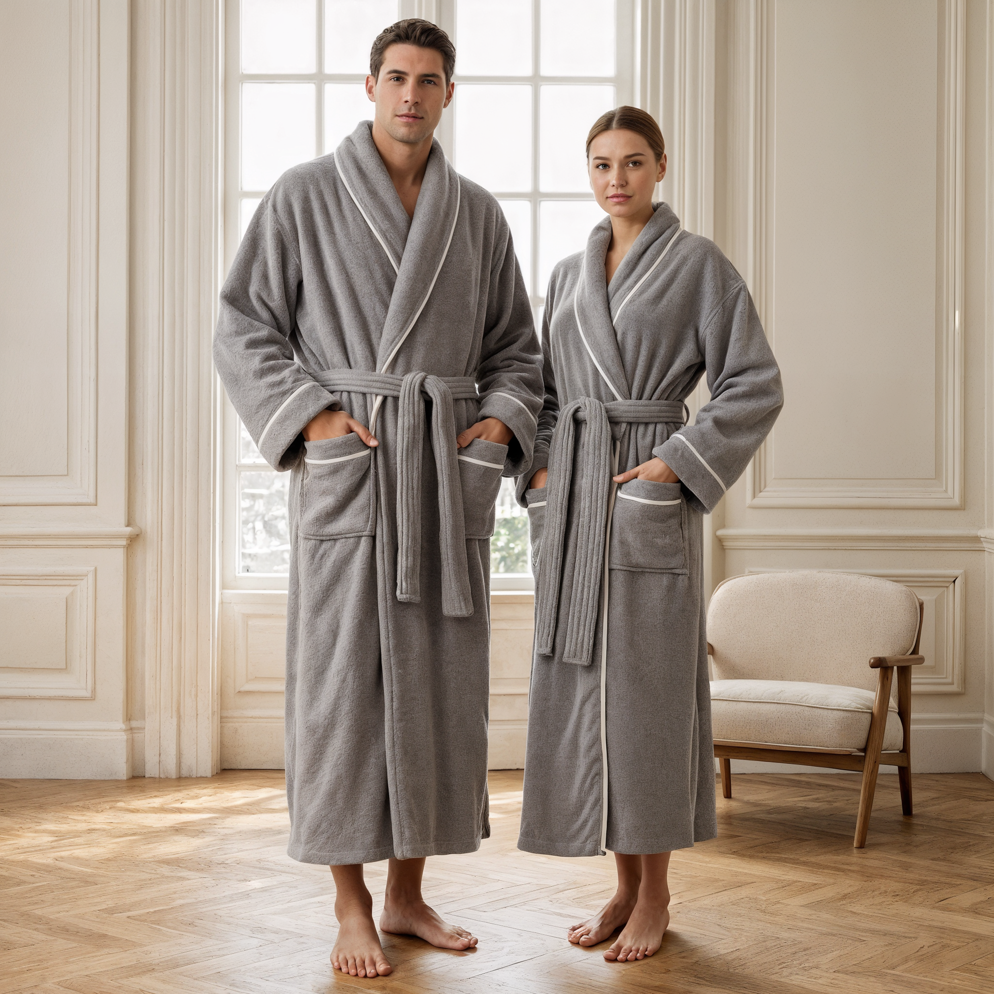 Ultra-Plush Serenity Robe - Soft Grey - Softnss