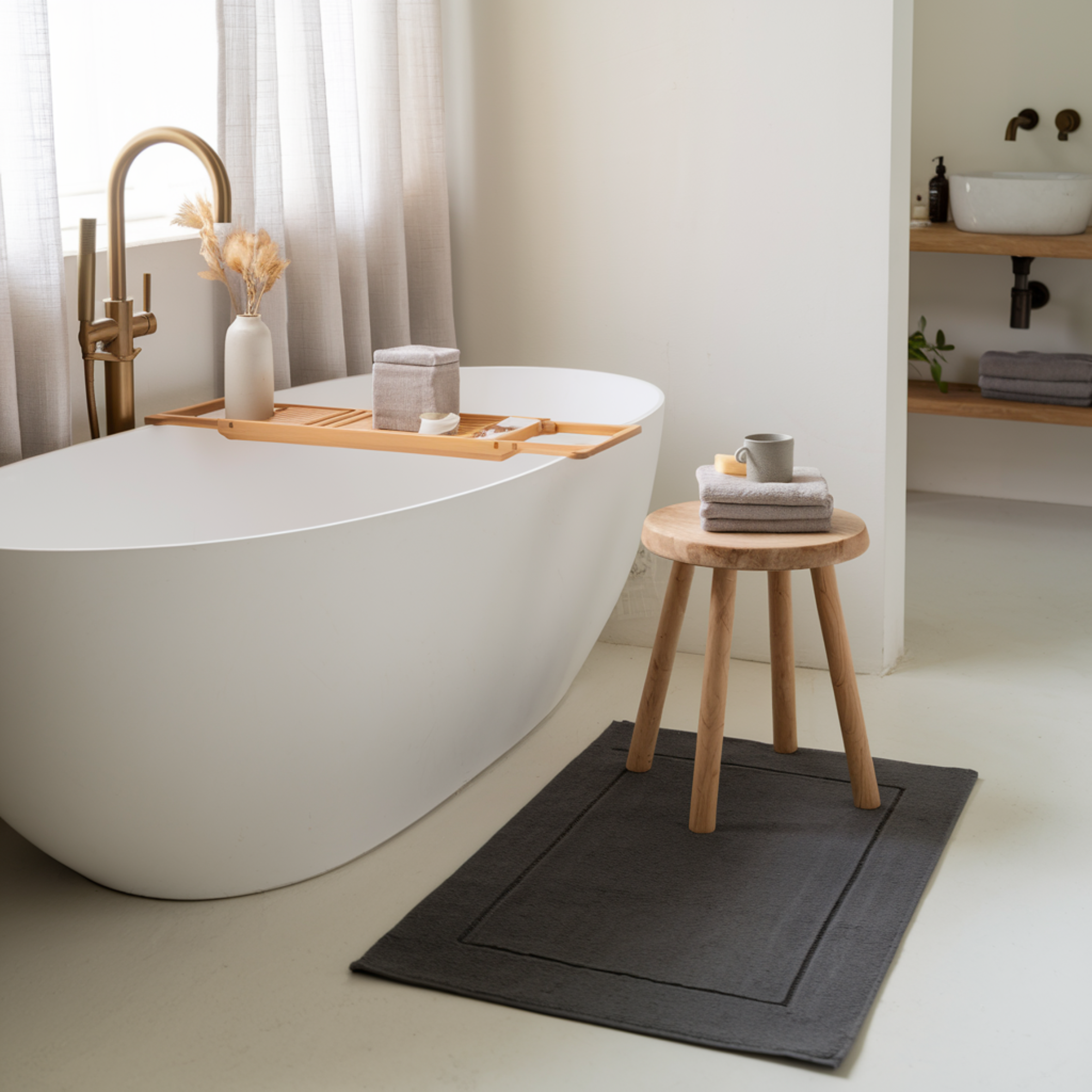 Egyptian Cotton Bath Mat (24x16in) - Softnss