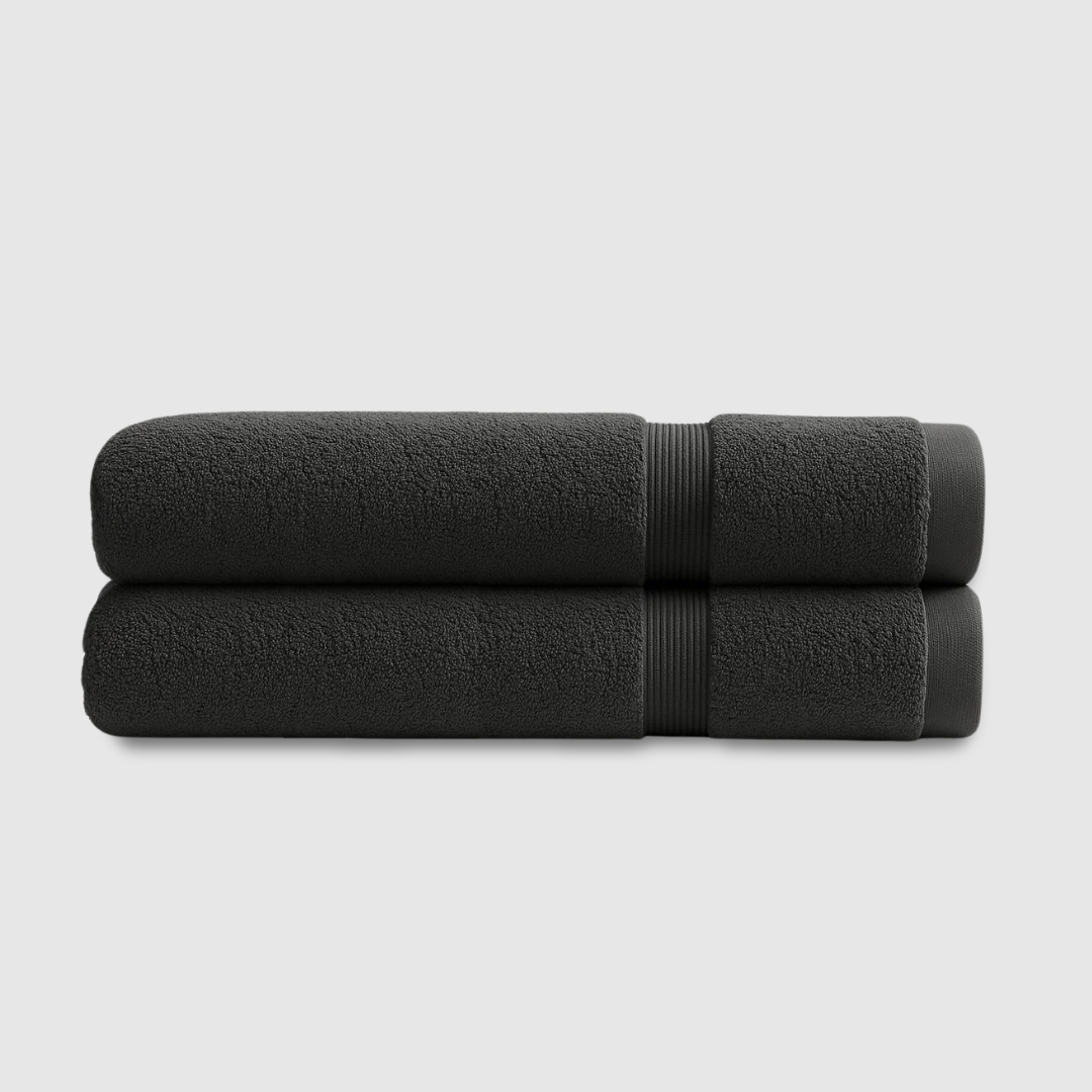 Heavyweight cotton bath towels | 2pcs (55x28in) - Softnss